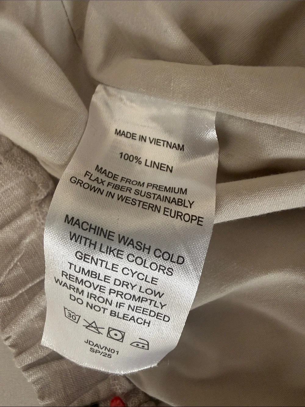 Quince women’s flax linen pleated trousers size 16 nwot